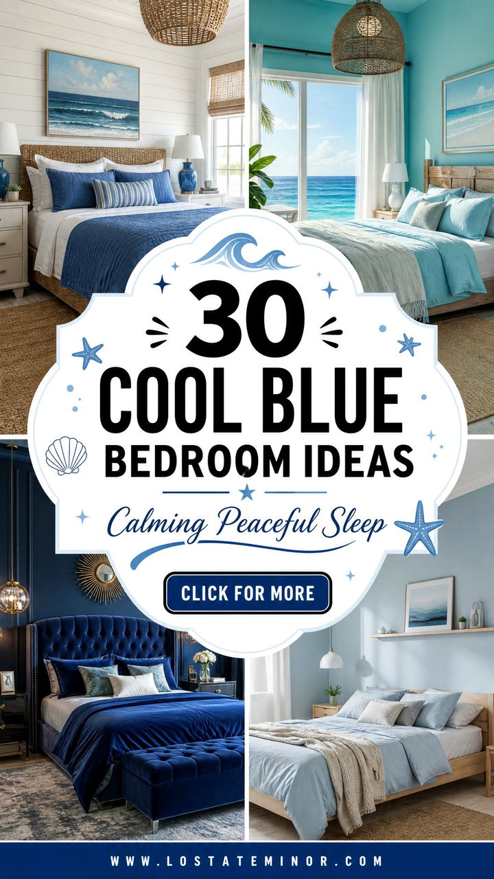 30 Cool Blue Bedroom Ideas for a Calming and Peaceful Sleep - 30 Cool Blue Bedroom Ideas for a Calming and Peaceful Sleep