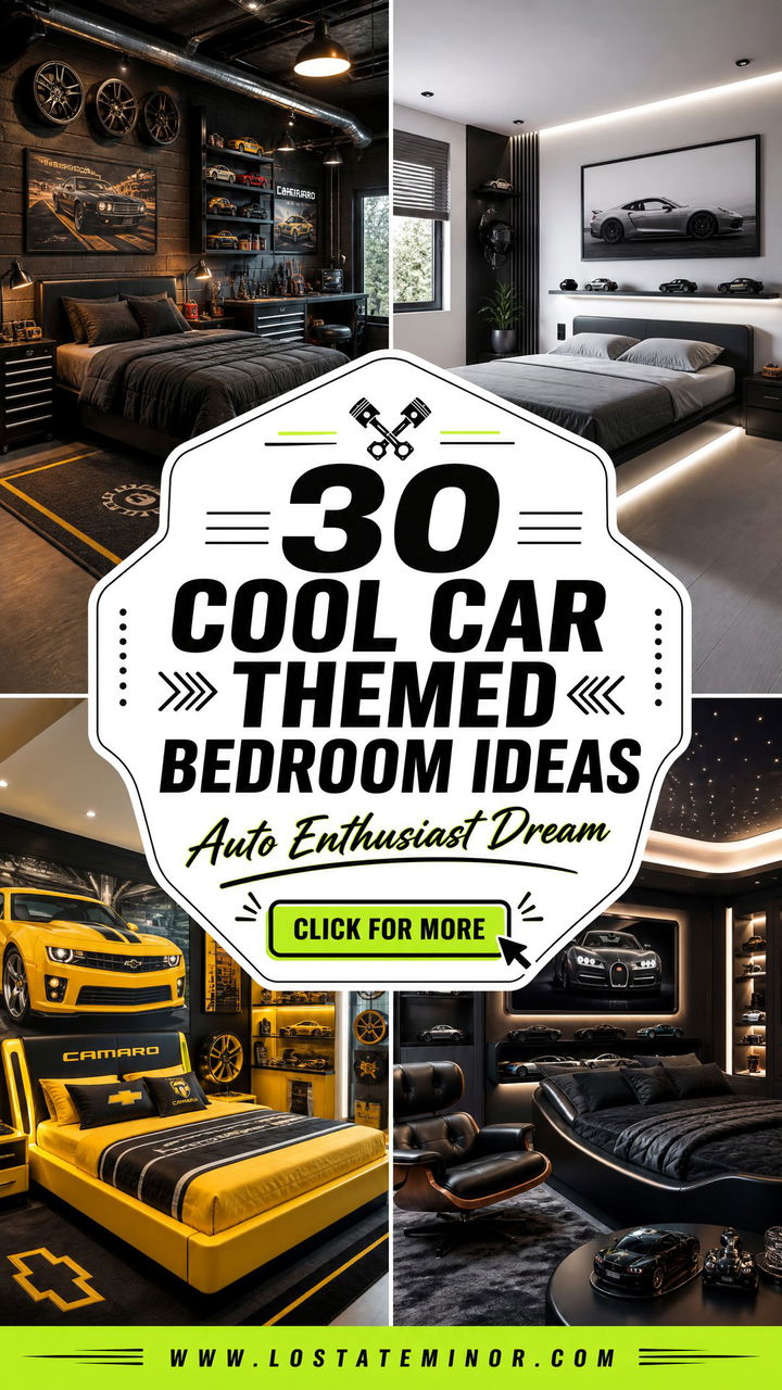 30 Cool Car Themed Bedroom Ideas for Every Auto Enthusiast - 30 Cool Car Themed Bedroom Ideas for Every Auto Enthusiast