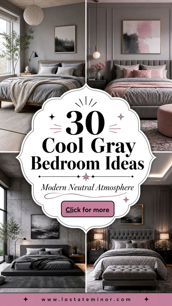 30 Cool Gray Bedroom Ideas for a Modern Neutral Atmosphere - 30 Cool Gray Bedroom Ideas for a Modern Neutral Atmosphere