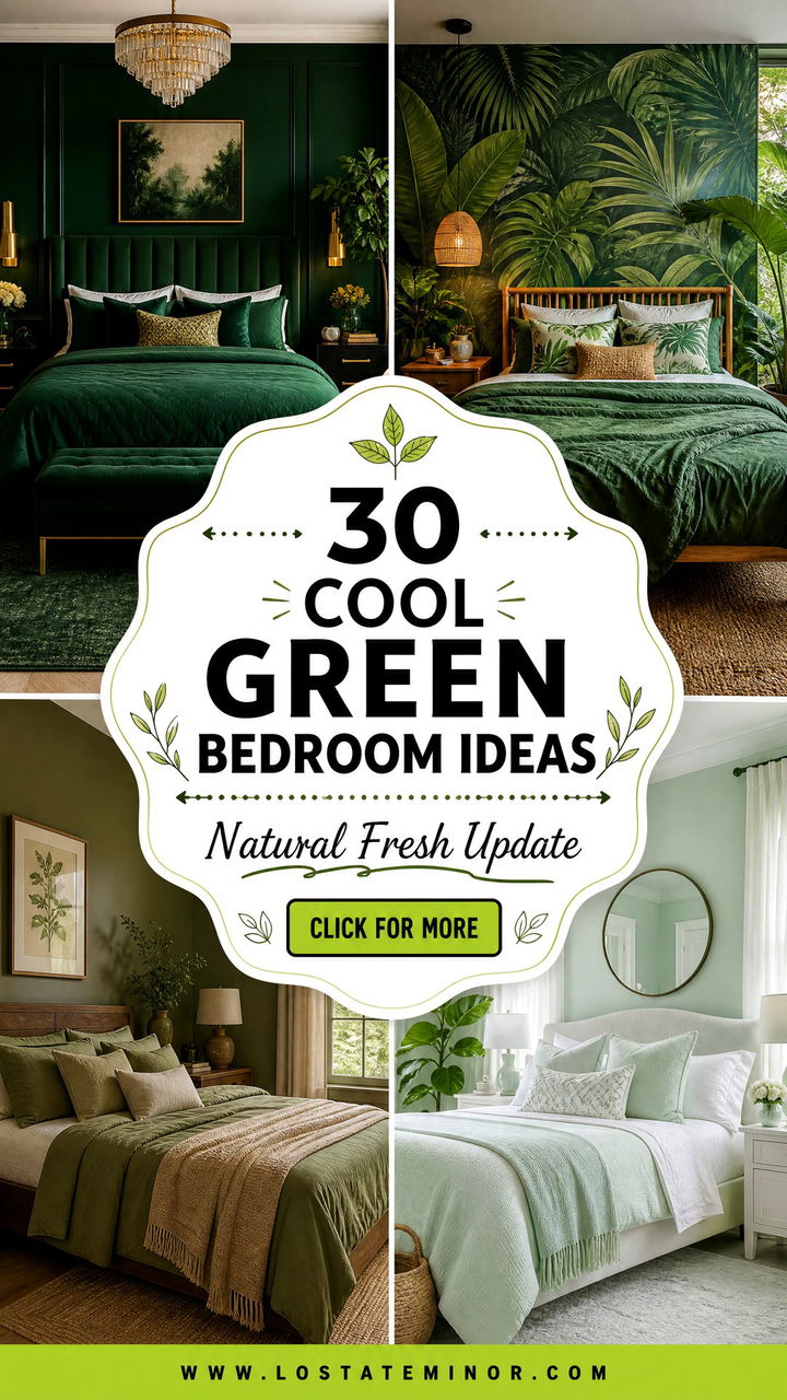 30 Cool Green Bedroom Ideas for a Natural and Fresh Update - 30 Cool Green Bedroom Ideas for a Natural and Fresh Update