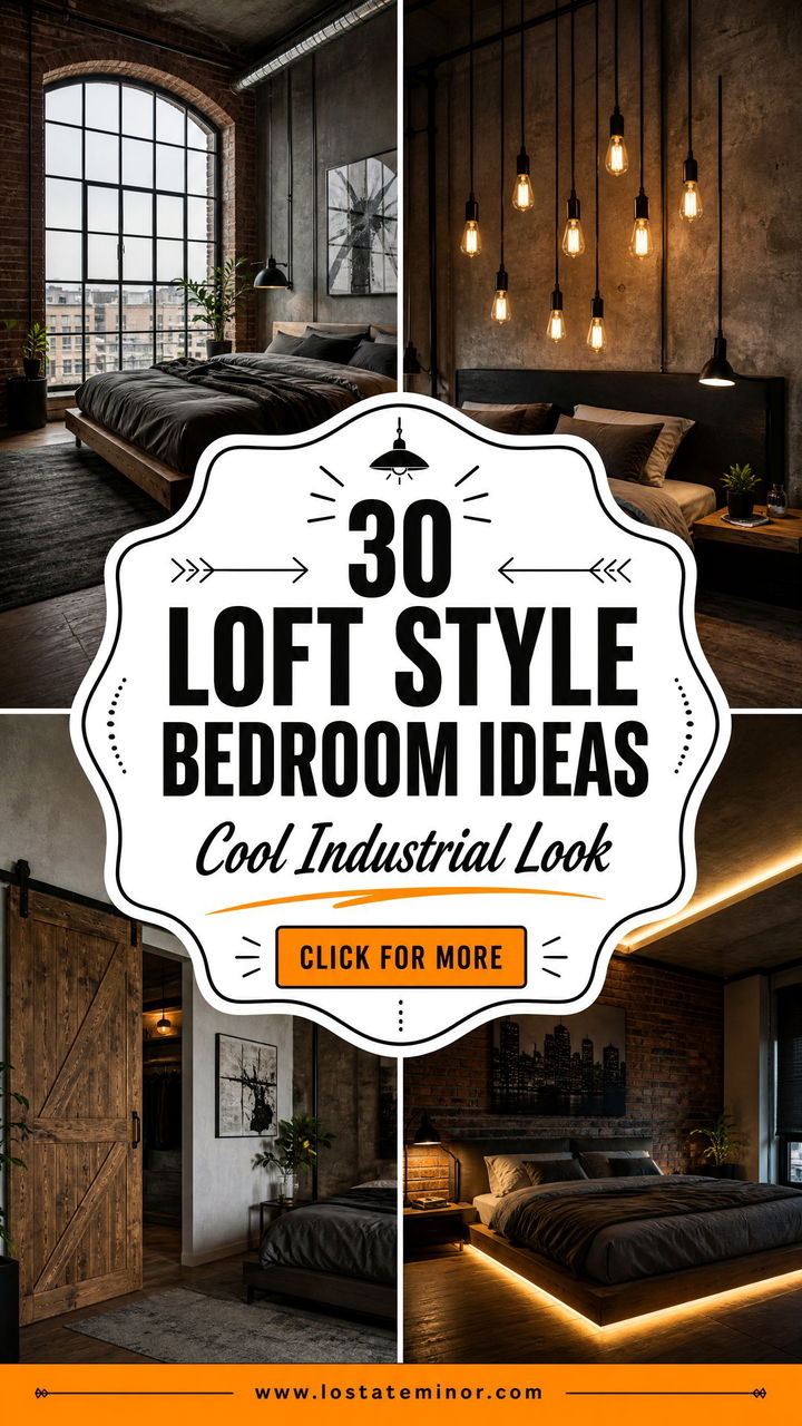 30 Cool Loft Style Bedroom Ideas for an Industrial Look - 30 Cool Loft Style Bedroom Ideas for an Industrial Look