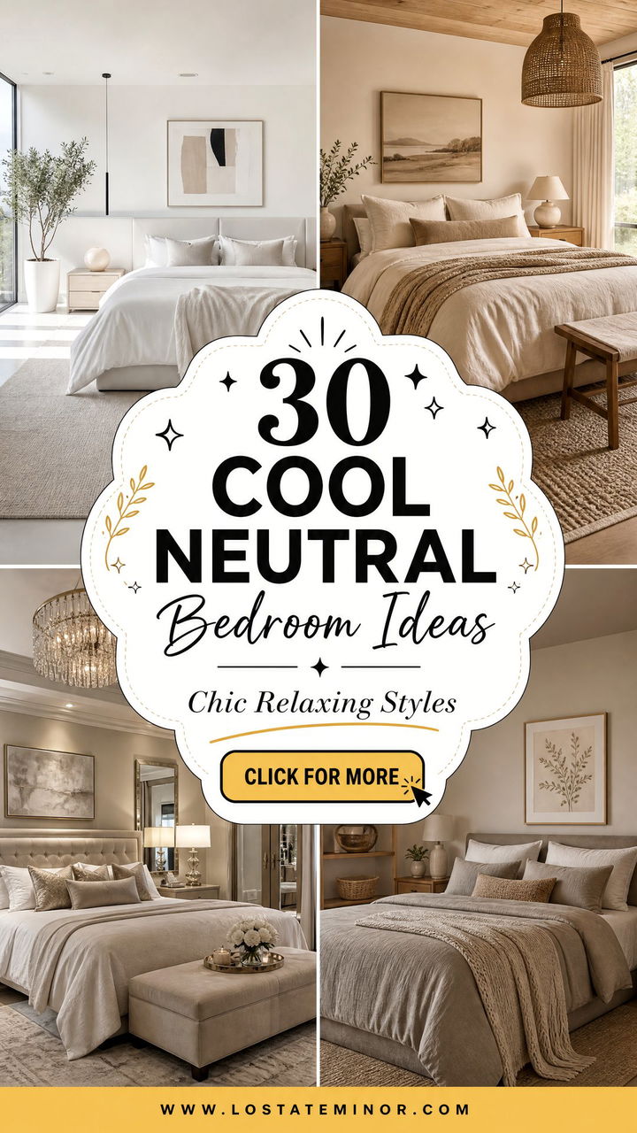 30 Cool Neutral Bedroom Ideas Chic and Relaxing Styles - 30 Cool Neutral Bedroom Ideas: Chic and Relaxing Styles