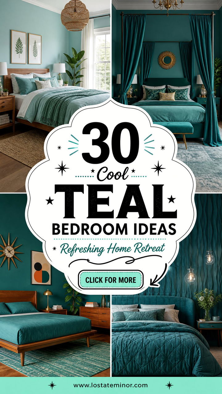 30 Cool Teal Bedroom Ideas for a Refreshing Home Retreat - 30 Cool Teal Bedroom Ideas for a Refreshing Home Retreat