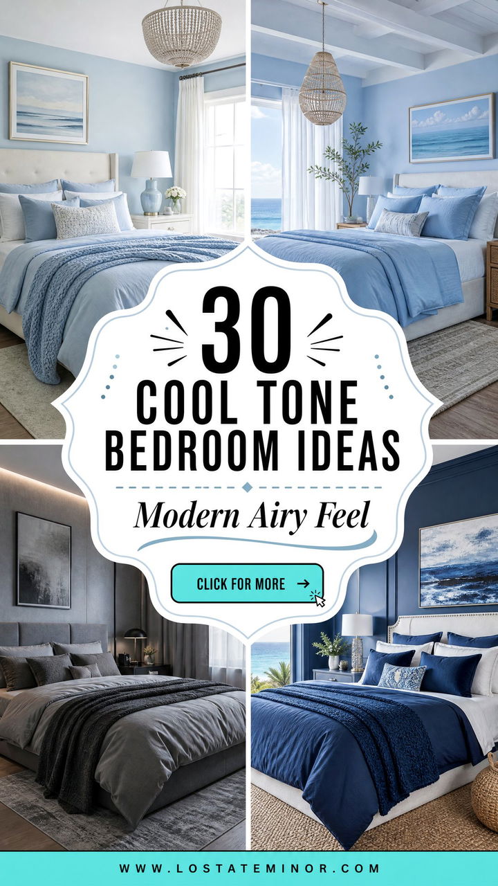 30 Cool Tone Bedroom Ideas for a Modern and Airy Feel - 30 Cool Tone Bedroom Ideas for a Modern and Airy Feel