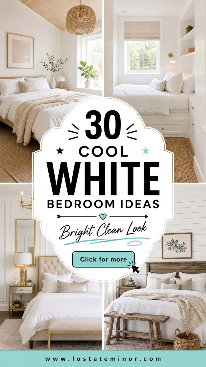 30 Cool White Bedroom Ideas for a Bright and Clean Look - 30 Cool White Bedroom Ideas for a Bright and Clean Look