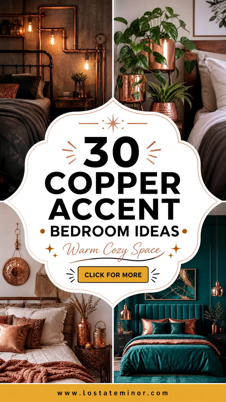 30 Copper Accent Bedroom Ideas to Warm Up Your Space - 30 Copper Accent Bedroom Ideas to Warm Up Your Space