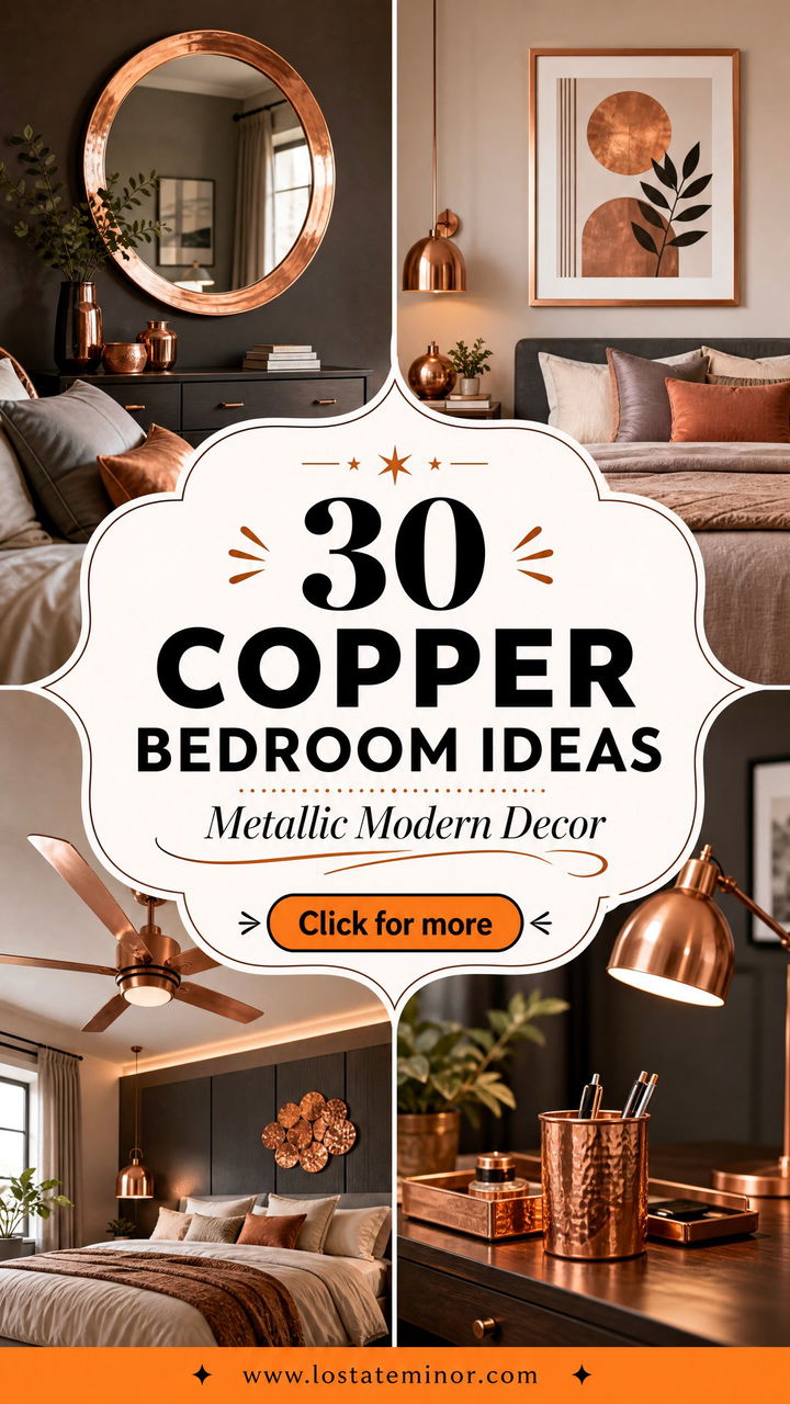 30 Copper Bedroom Ideas Metallic Touches for Modern Decor - 30 Copper Bedroom Ideas: Metallic Touches for Modern Decor