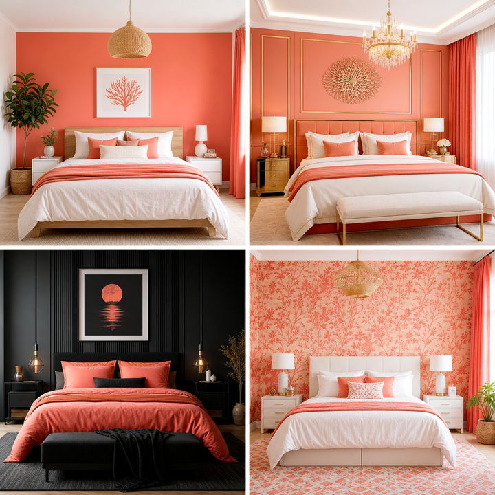30 Coral Bedroom Ideas for a Vibrant and Energetic Vibe