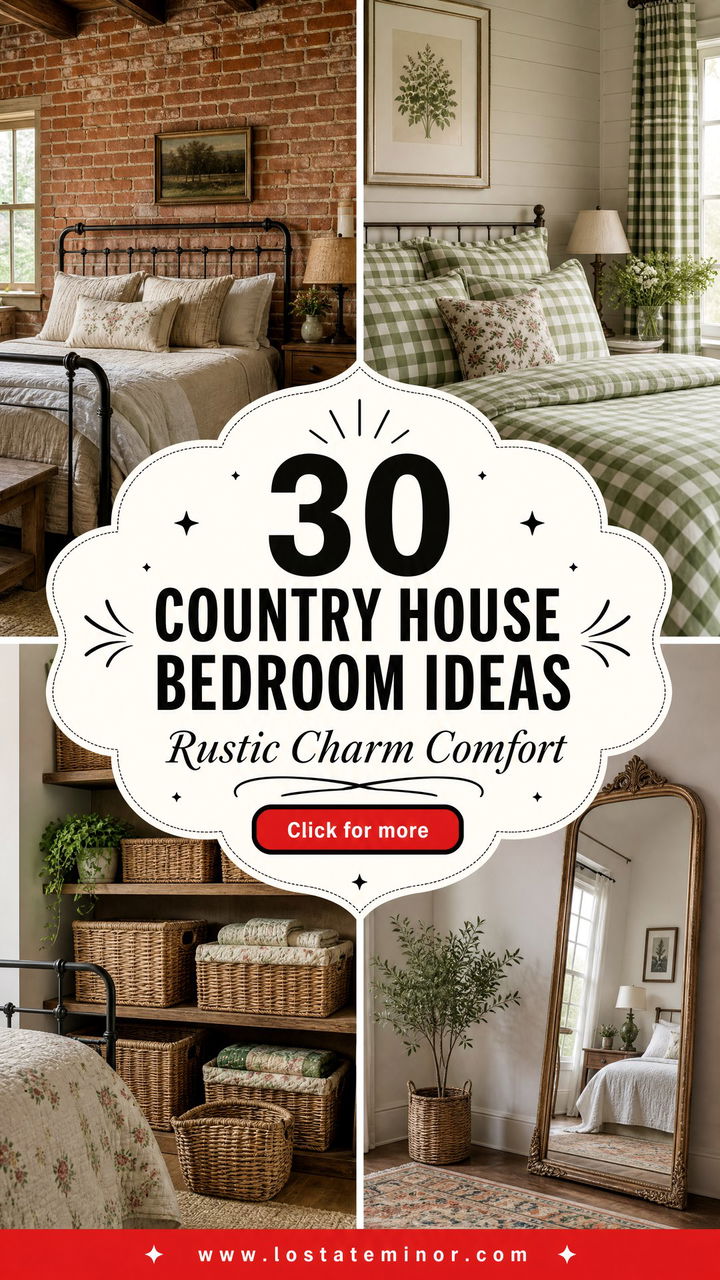 30 Country House Bedroom Ideas for Rustic Charm and Comfort - 30 Country House Bedroom Ideas for Rustic Charm and Comfort