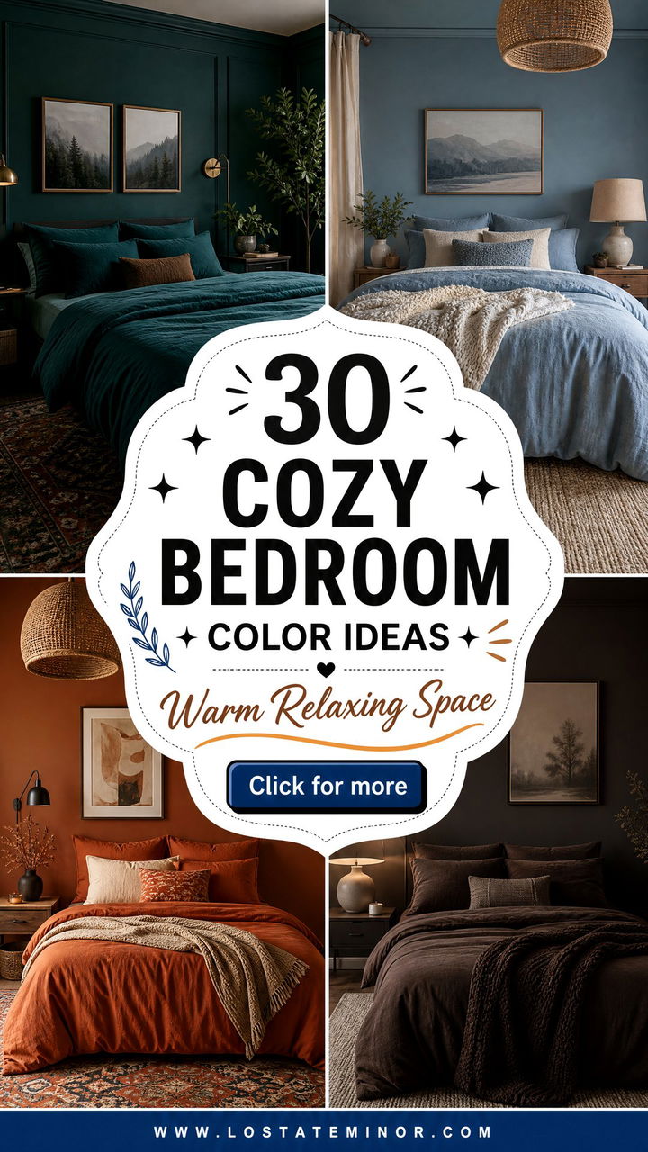 30 Cozy Bedroom Color Ideas for a Warm and Relaxing Space - 30 Cozy Bedroom Color Ideas for a Warm and Relaxing Space