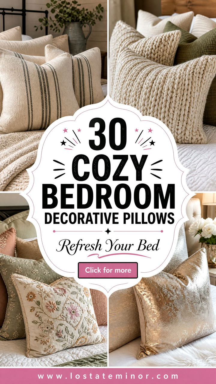 30 Cozy Bedroom Decorative Pillows to Refresh Your Bed - 30 Cozy Bedroom Decorative Pillows to Refresh Your Bed