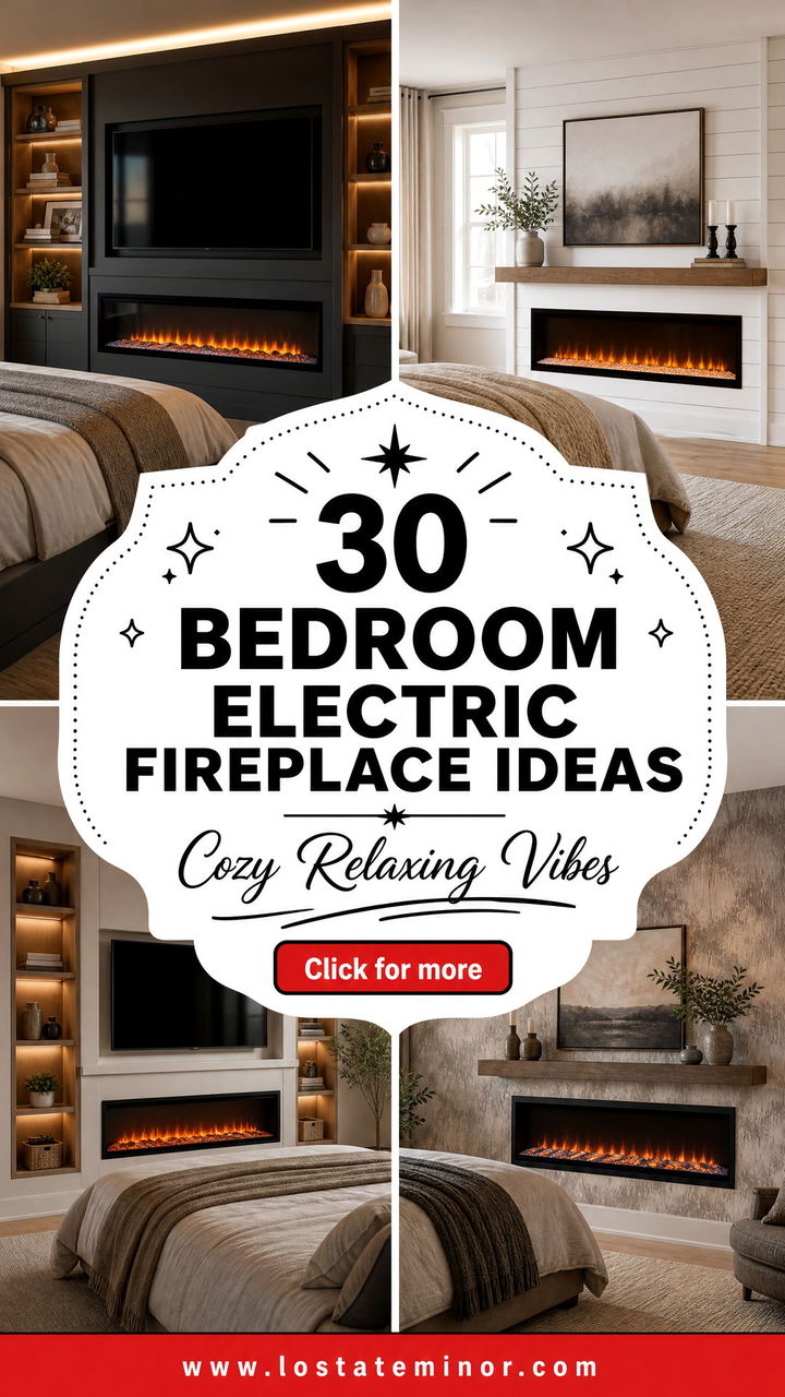 30 Cozy Bedroom Electric Fireplace Ideas for a Relaxing Vibe - 30 Cozy Bedroom Electric Fireplace Ideas for a Relaxing Vibe