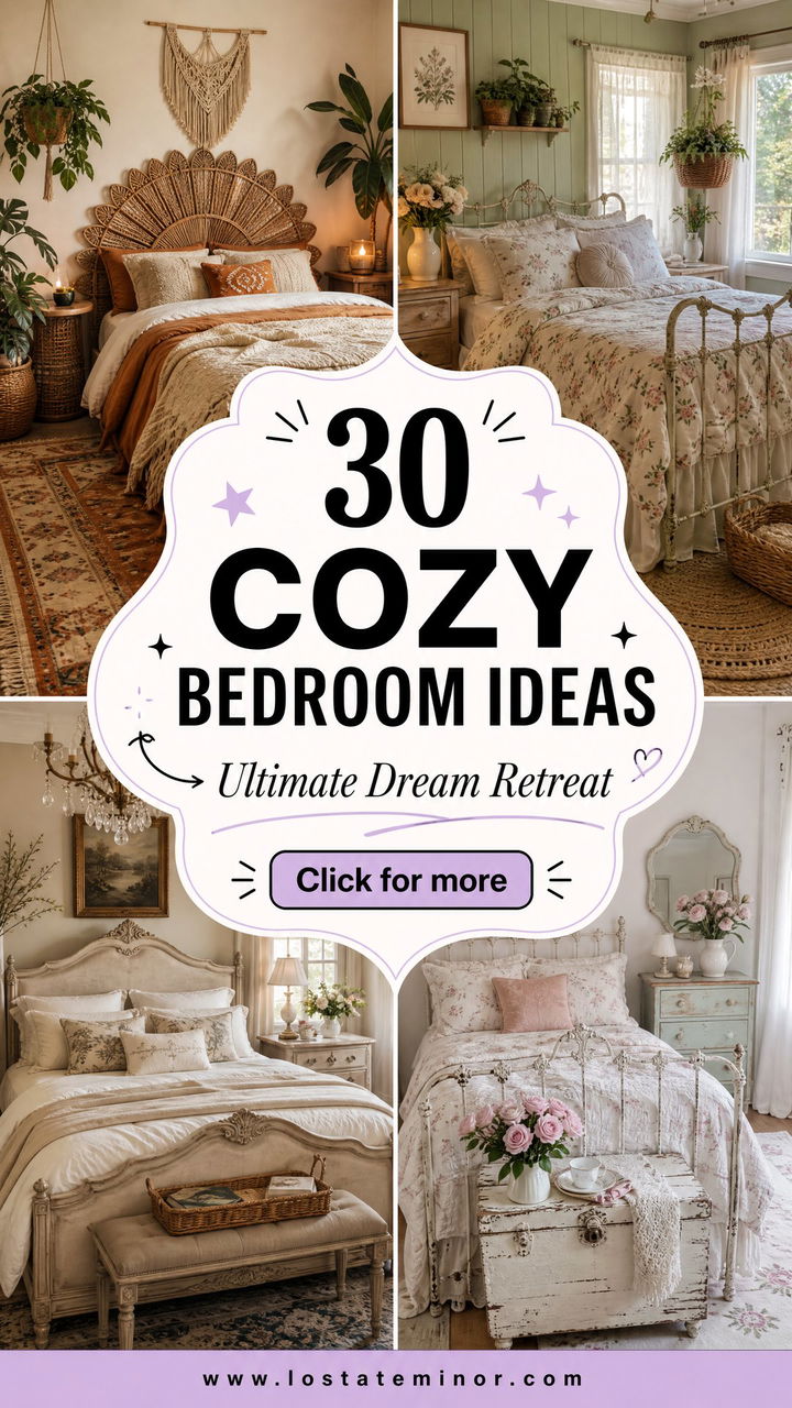 30 Cozy Bedroom Ideas to Create Your Ultimate Dream Retreat - 30 Cozy Bedroom Ideas to Create Your Ultimate Dream Retreat