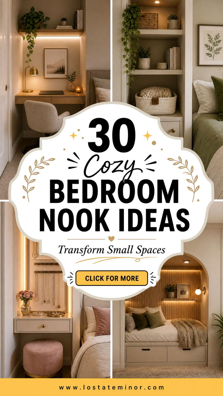 30 Cozy Bedroom Nook Ideas to Transform Your Small Space - 30 Cozy Bedroom Nook Ideas to Transform Your Small Space