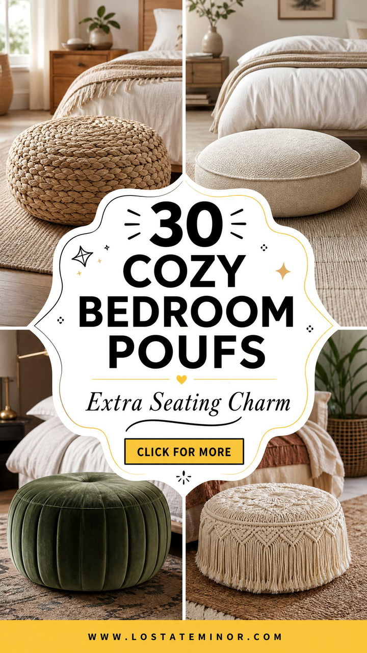 30 Cozy Bedroom Poufs for Extra Seating and Decorative Charm - 30 Cozy Bedroom Poufs for Extra Seating and Decorative Charm