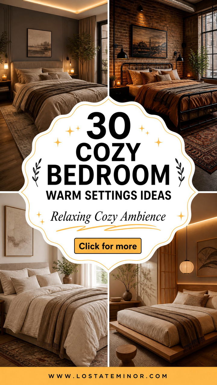 30 Cozy Bedroom Warm Settings for a Relaxing Ambience - 30 Cozy Bedroom Warm Settings for a Relaxing Ambience