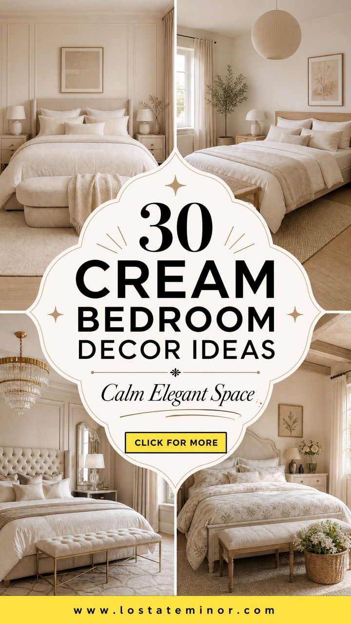 30 Cream Bedroom Decor Ideas for a Calm and Elegant Space - 30 Cream Bedroom Decor Ideas for a Calm and Elegant Space