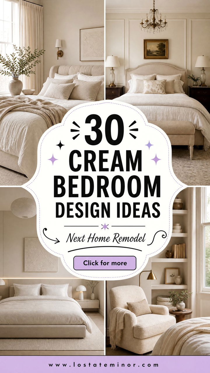30 Cream Bedroom Design Ideas for Your Next Home Remodel - 30 Cream Bedroom Design Ideas for Your Next Home Remodel