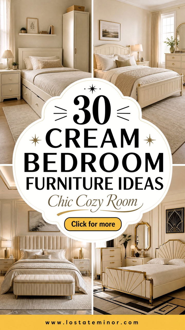30 Cream Bedroom Furniture Ideas for a Chic and Cozy Room - 30 Cream Bedroom Furniture Ideas for a Chic and Cozy Room
