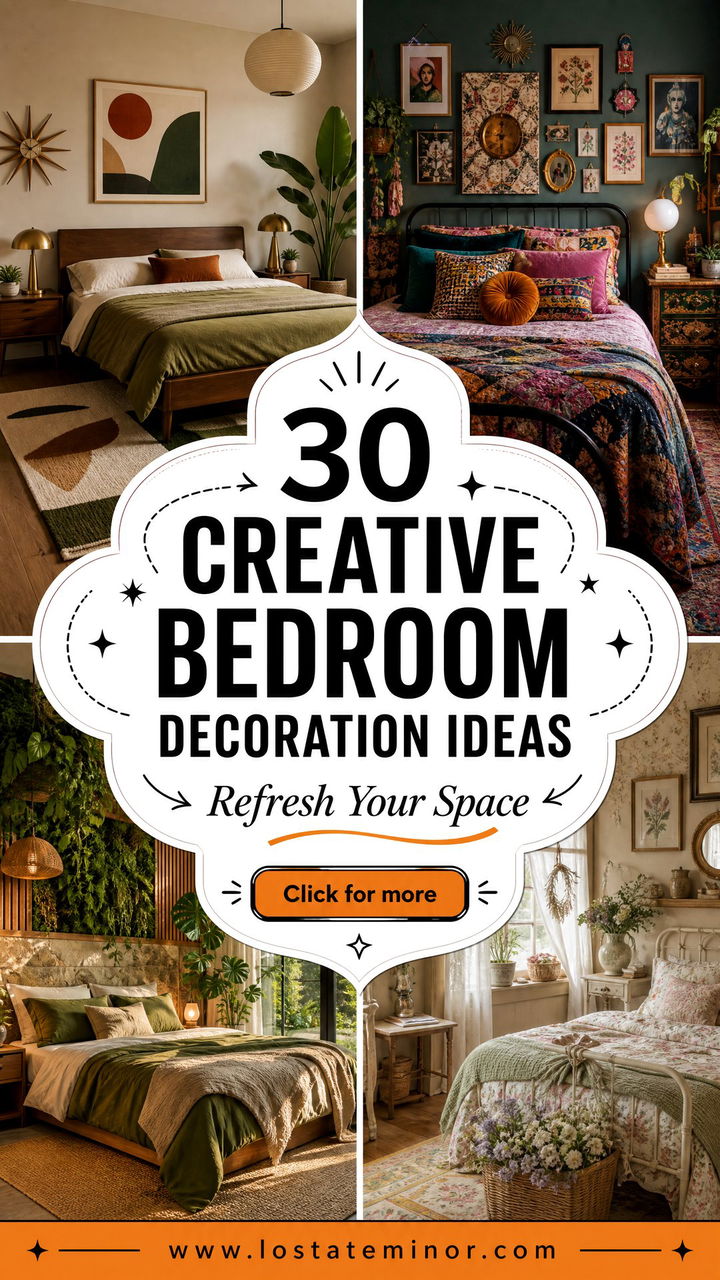 30 Creative Bedroom Decoration Ideas to Refresh Your Space - 30 Creative Bedroom Decoration Ideas to Refresh Your Space