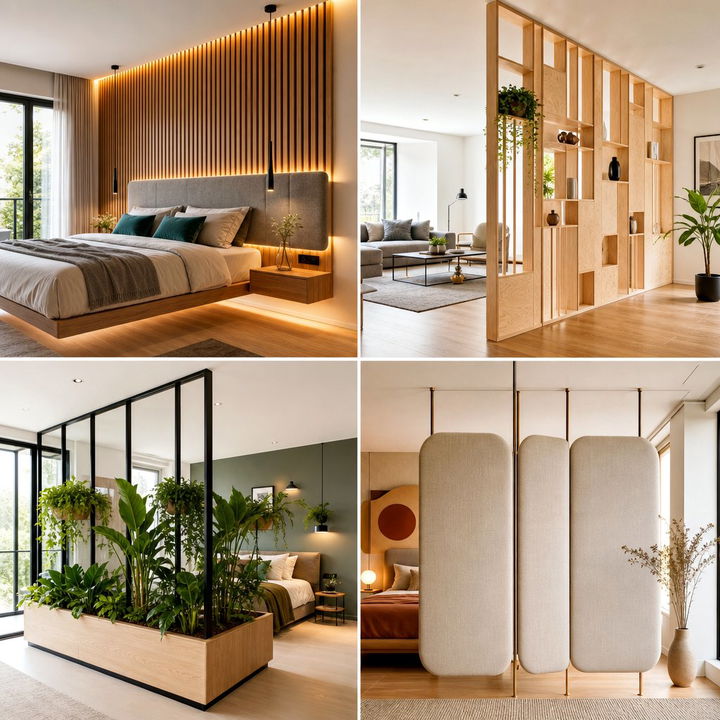 30 Creative Bedroom Room Dividers for Style and Privacy