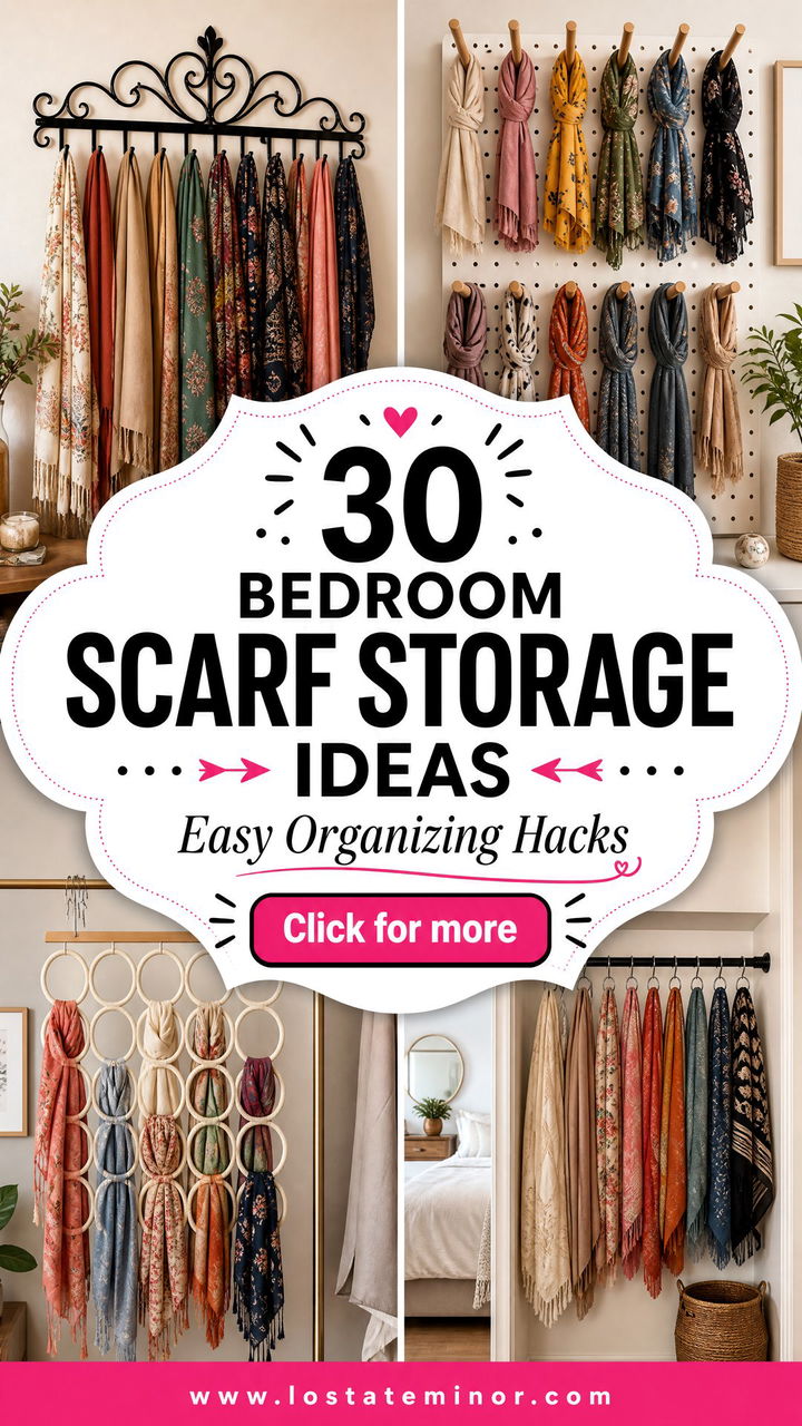 30 Creative Bedroom Scarf Storage Ideas for Easy Organizing - 30 Creative Bedroom Scarf Storage Ideas for Easy Organizing