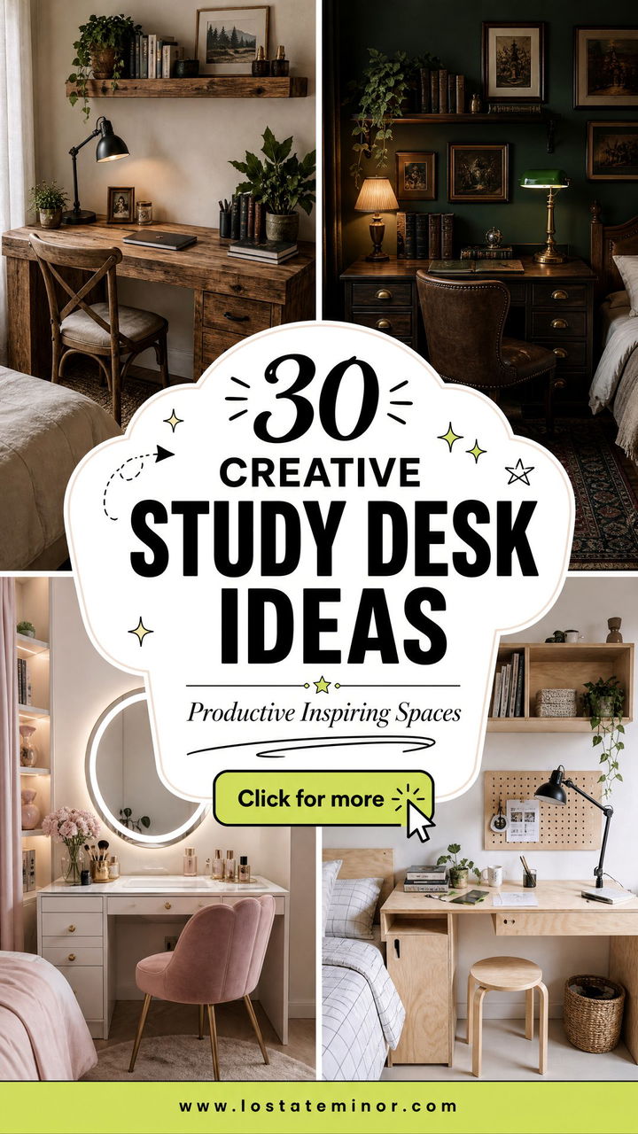 30 Creative Bedroom Study Desk Ideas for Productive Spaces - 30 Creative Bedroom Study Desk Ideas for Productive Spaces