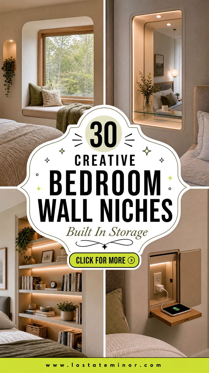 30 Creative Bedroom Wall Niches for Built-In Storage - 30 Creative Bedroom Wall Niches for Built-In Storage