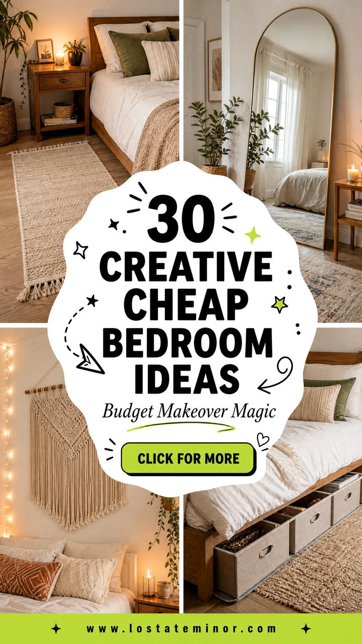 30 Creative Cheap Bedroom Ideas for a Budget Makeover - 30 Creative Cheap Bedroom Ideas for a Budget Makeover