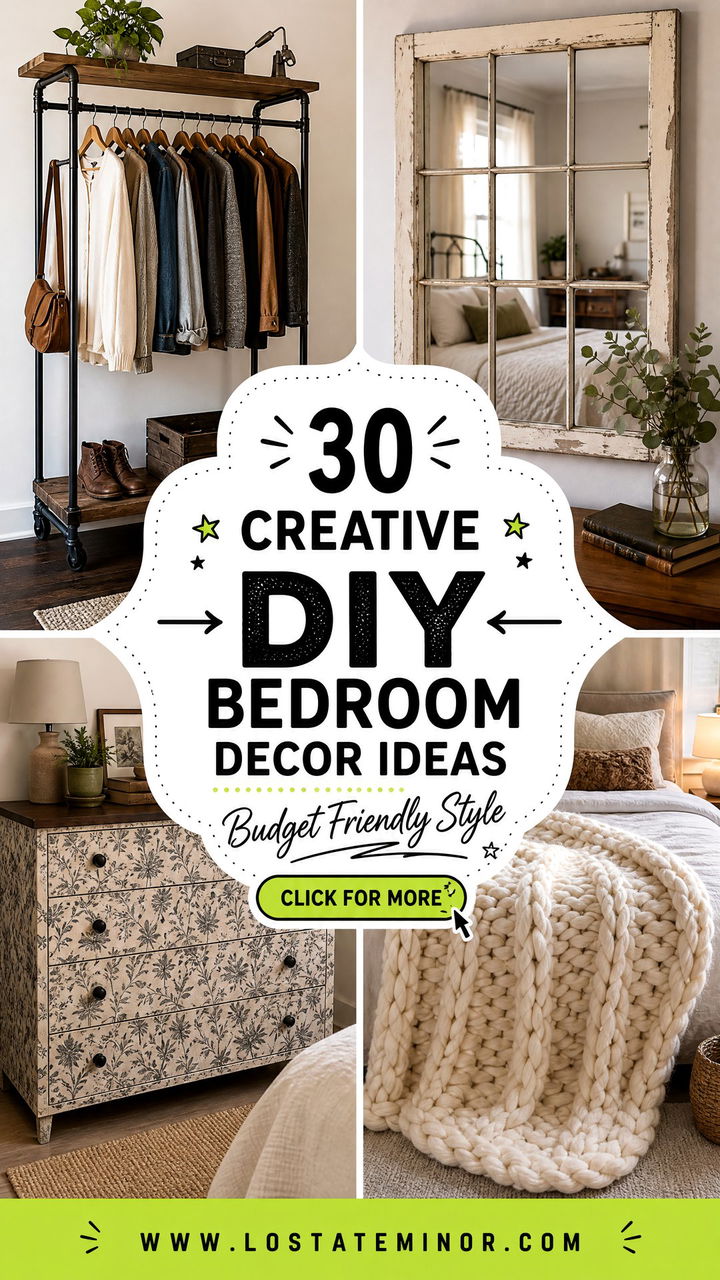30 Creative DIY Bedroom Decor Ideas on a Budget - 30 Creative DIY Bedroom Decor Ideas on a Budget