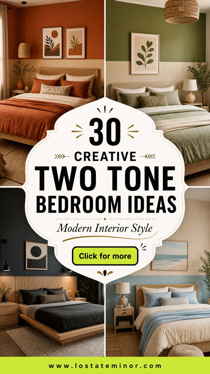 30 Creative Two Tone Bedroom Ideas for Modern Interiors - 30 Creative Two Tone Bedroom Ideas for Modern Interiors