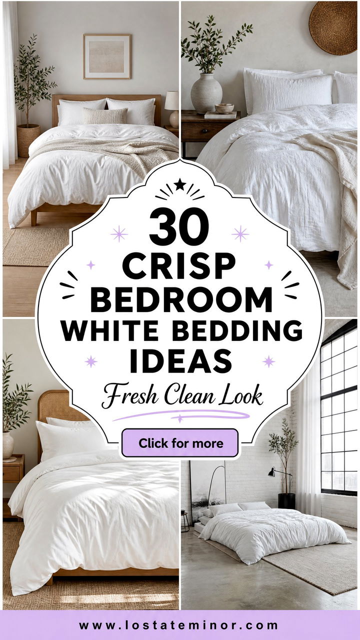 30 Crisp Bedroom White Bedding Ideas for a Fresh Look - 30 Crisp Bedroom White Bedding Ideas for a Fresh Look