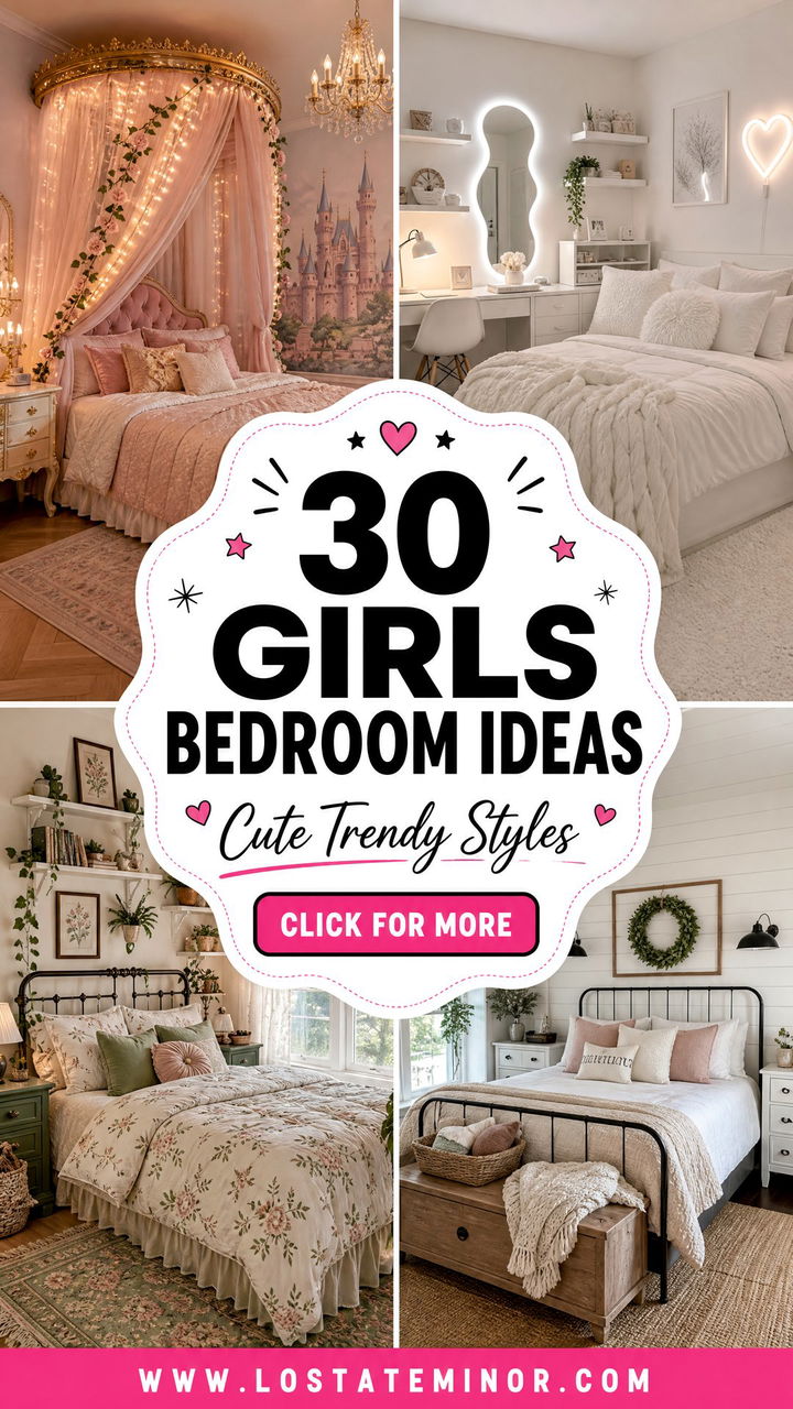 30 Cute and Trendy Girls Bedroom Ideas to Suit Every Age - 30 Cute and Trendy Girls Bedroom Ideas to Suit Every Age