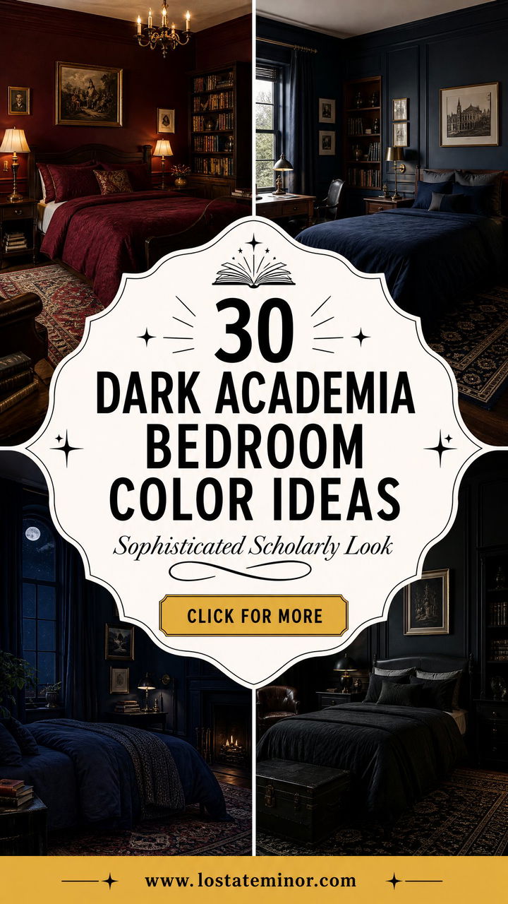 30 Dark Academia Bedroom Color Ideas for a Sophisticated Look - 30 Dark Academia Bedroom Color Ideas for a Sophisticated Look