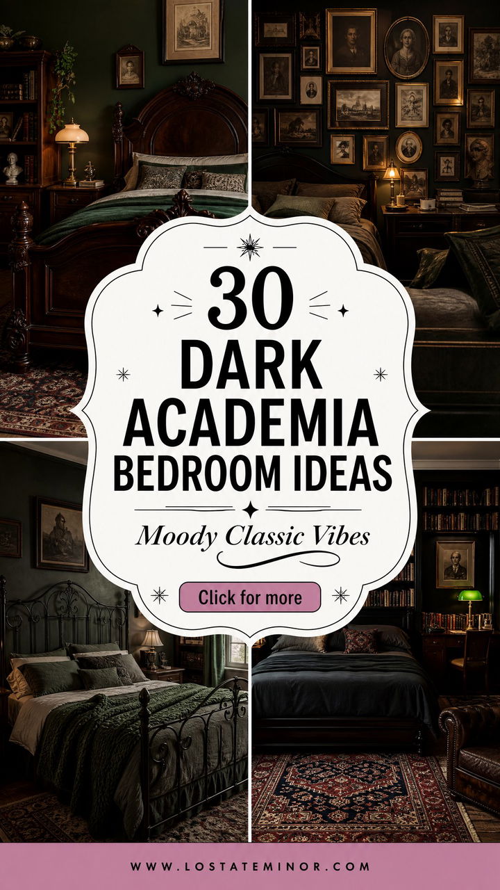 30 Dark Academia Bedroom Ideas for a Moody and Classic Vibe - 30 Dark Academia Bedroom Ideas for a Moody and Classic Vibe