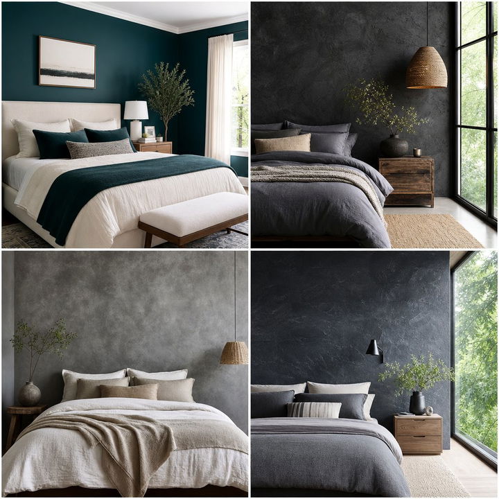 30 Dark Bedroom Accent Wall Ideas to Add Depth and Drama