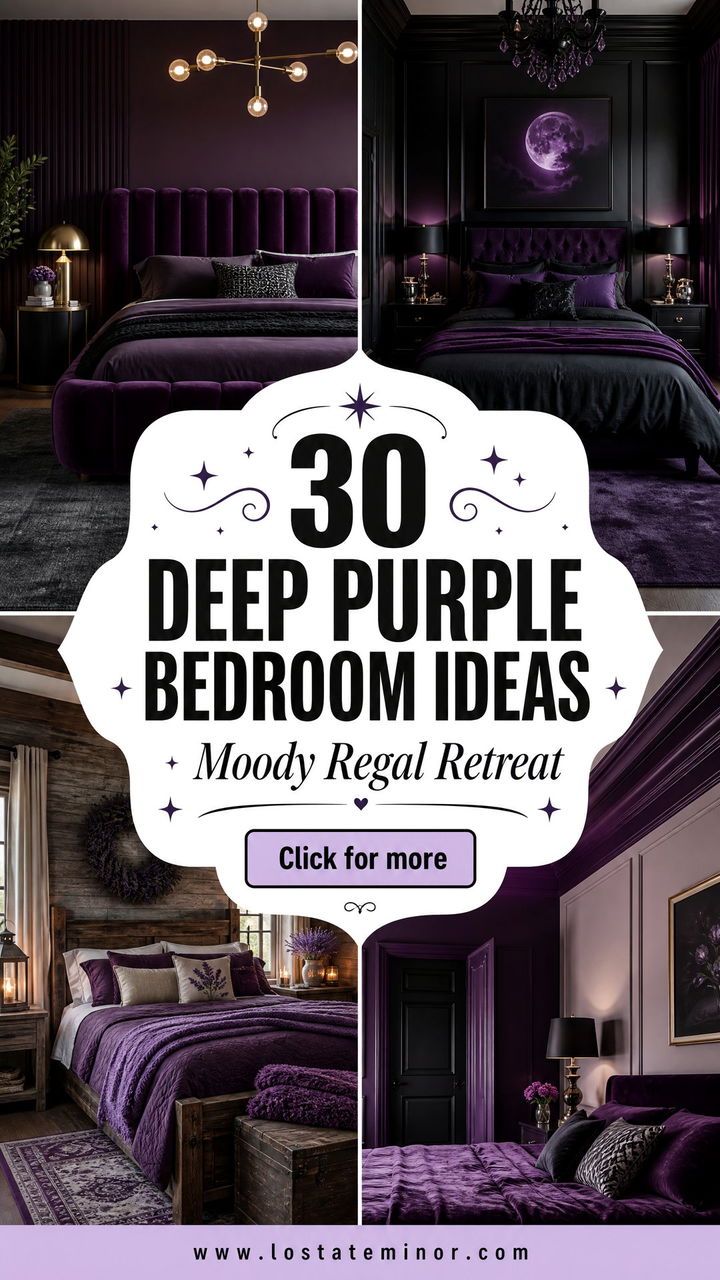 30 Deep Purple Bedroom Ideas for a Moody and Regal Vibe - 30 Deep Purple Bedroom Ideas for a Moody and Regal Vibe
