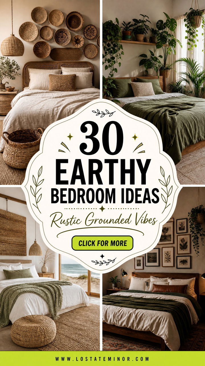 30 Earthy Bedroom Ideas for a Rustic and Grounded Interior - 30 Earthy Bedroom Ideas for a Rustic and Grounded Interior
