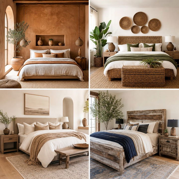 30 Earthy Bedroom Ideas for a Rustic and Grounded Interior