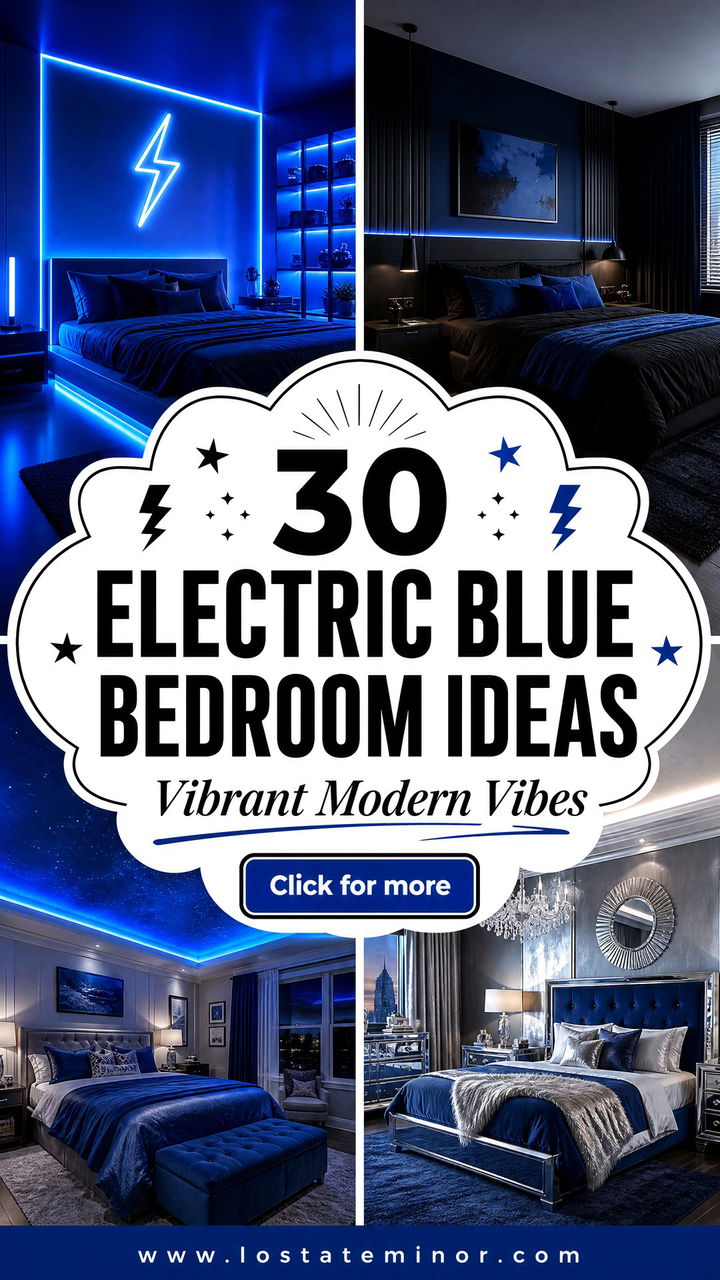 30 Electric Blue Bedroom Ideas for a Vibrant Modern Space - 30 Electric Blue Bedroom Ideas for a Vibrant Modern Space