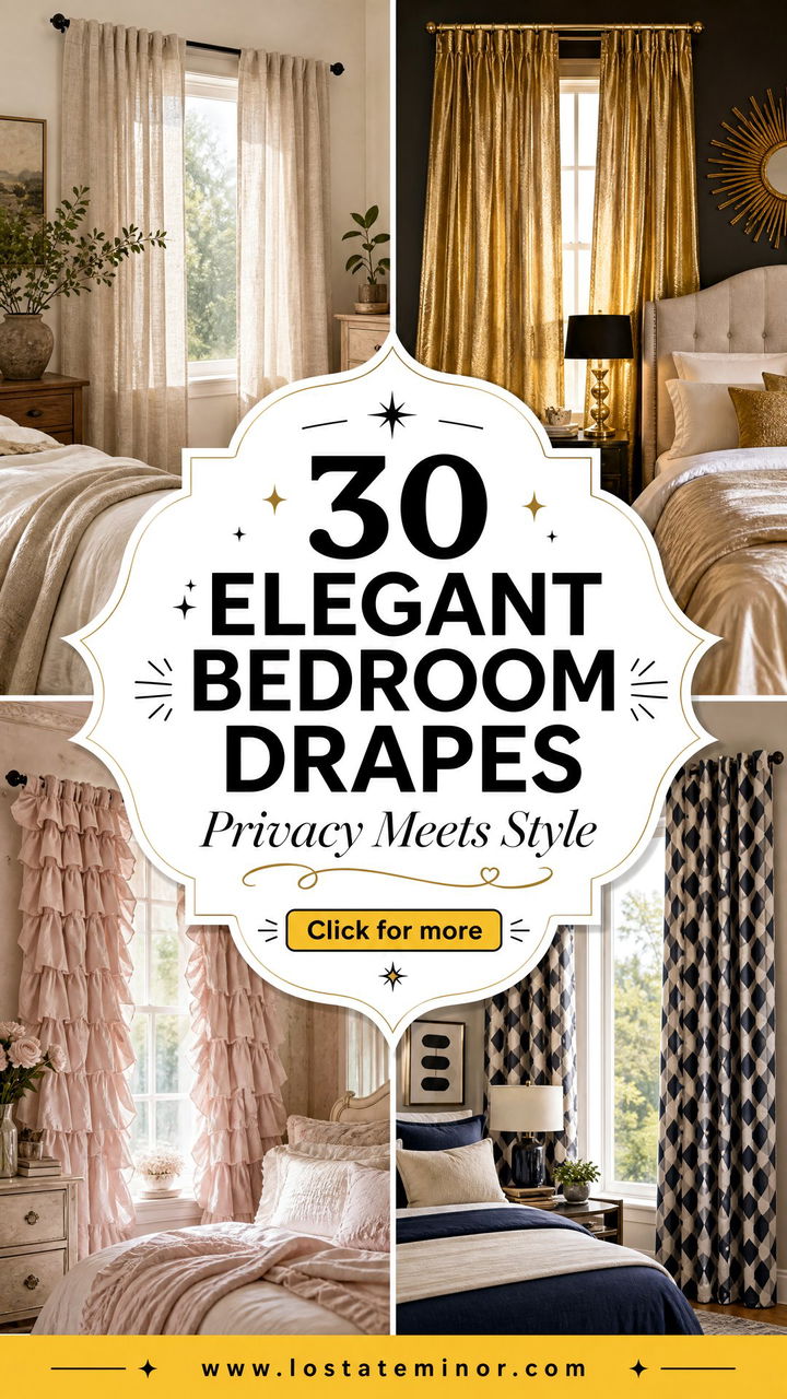 30 Elegant Bedroom Drapes for Privacy and Sophistication - 30 Elegant Bedroom Drapes for Privacy and Sophistication