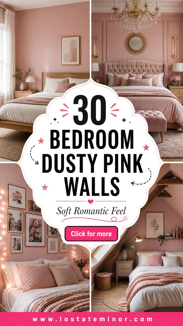 30 Elegant Bedroom Dusty Pink Walls for a Soft Romantic Feel - 30 Elegant Bedroom Dusty Pink Walls for a Soft Romantic Feel