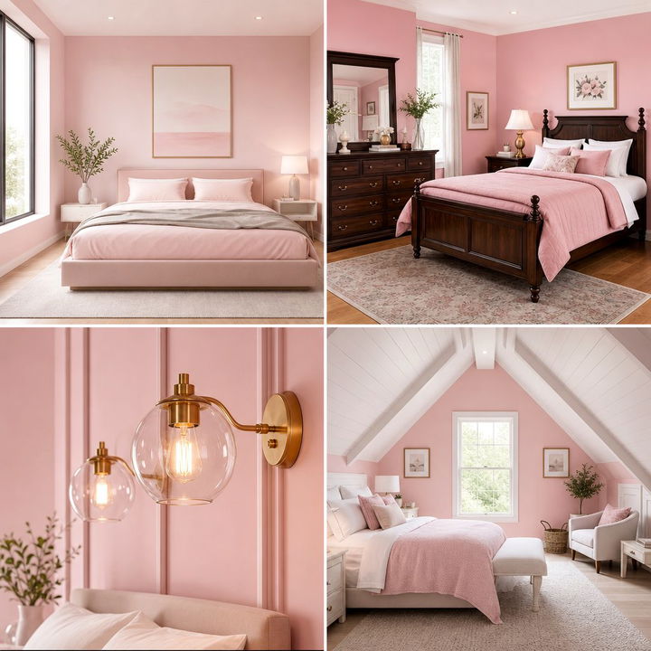 30 Elegant Bedroom Dusty Pink Walls for a Soft Romantic Feel