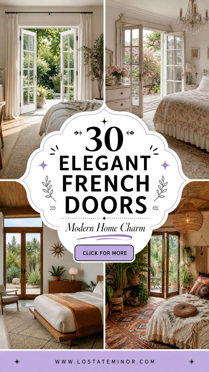 30 Elegant Bedroom French Doors to Enhance Your Modern Home - 30 Elegant Bedroom French Doors to Enhance Your Modern Home