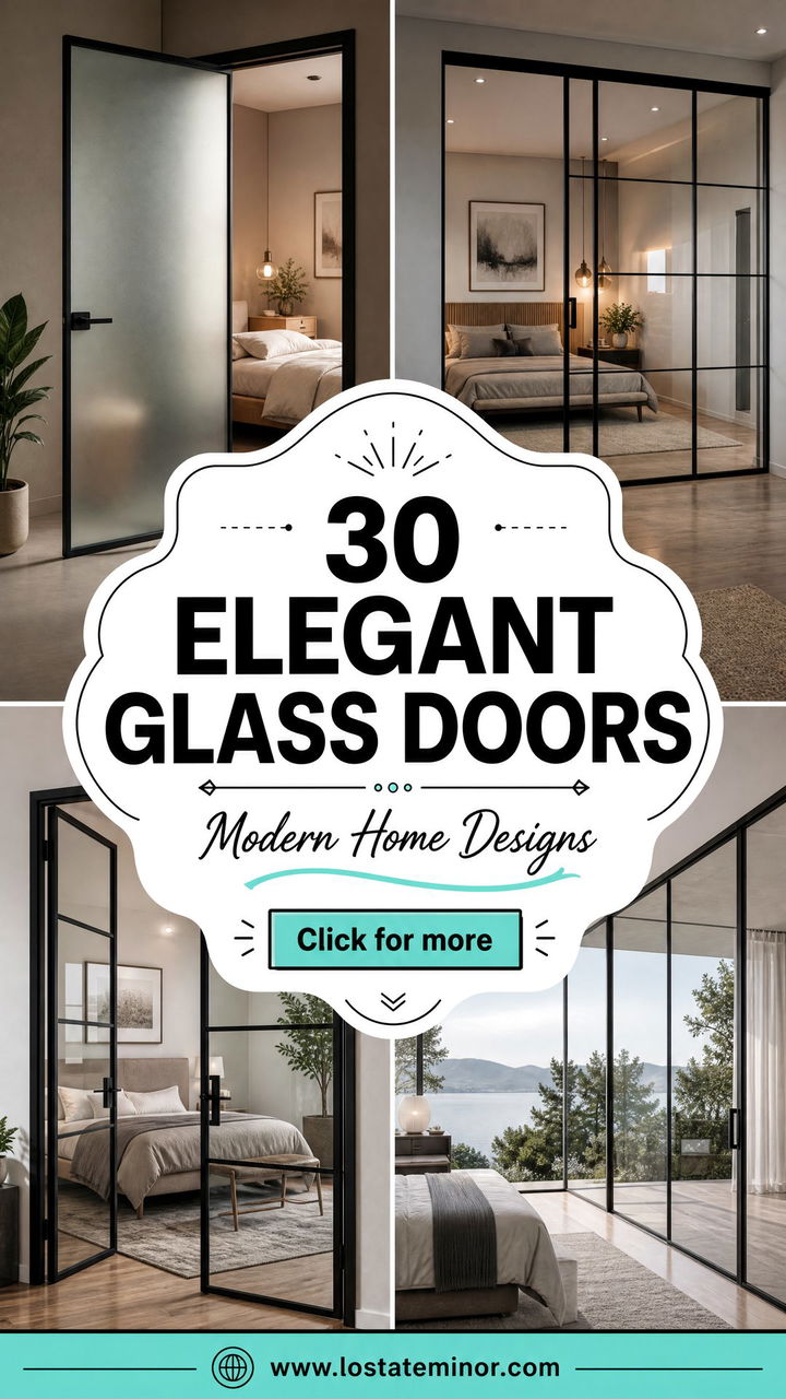 30 Elegant Bedroom Glass Doors for Modern Home Designs - 30 Elegant Bedroom Glass Doors for Modern Home Designs