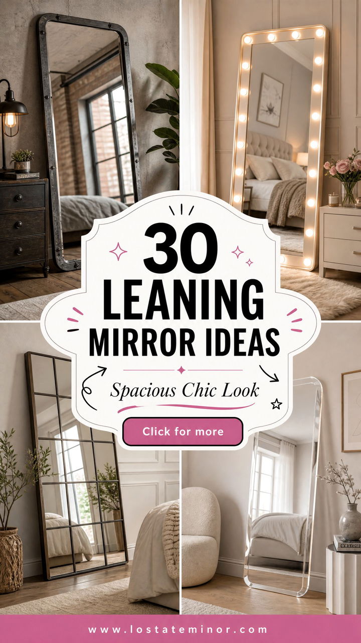 30 Elegant Bedroom Leaning Mirrors for a Spacious Feel - 30 Elegant Bedroom Leaning Mirrors for a Spacious Feel