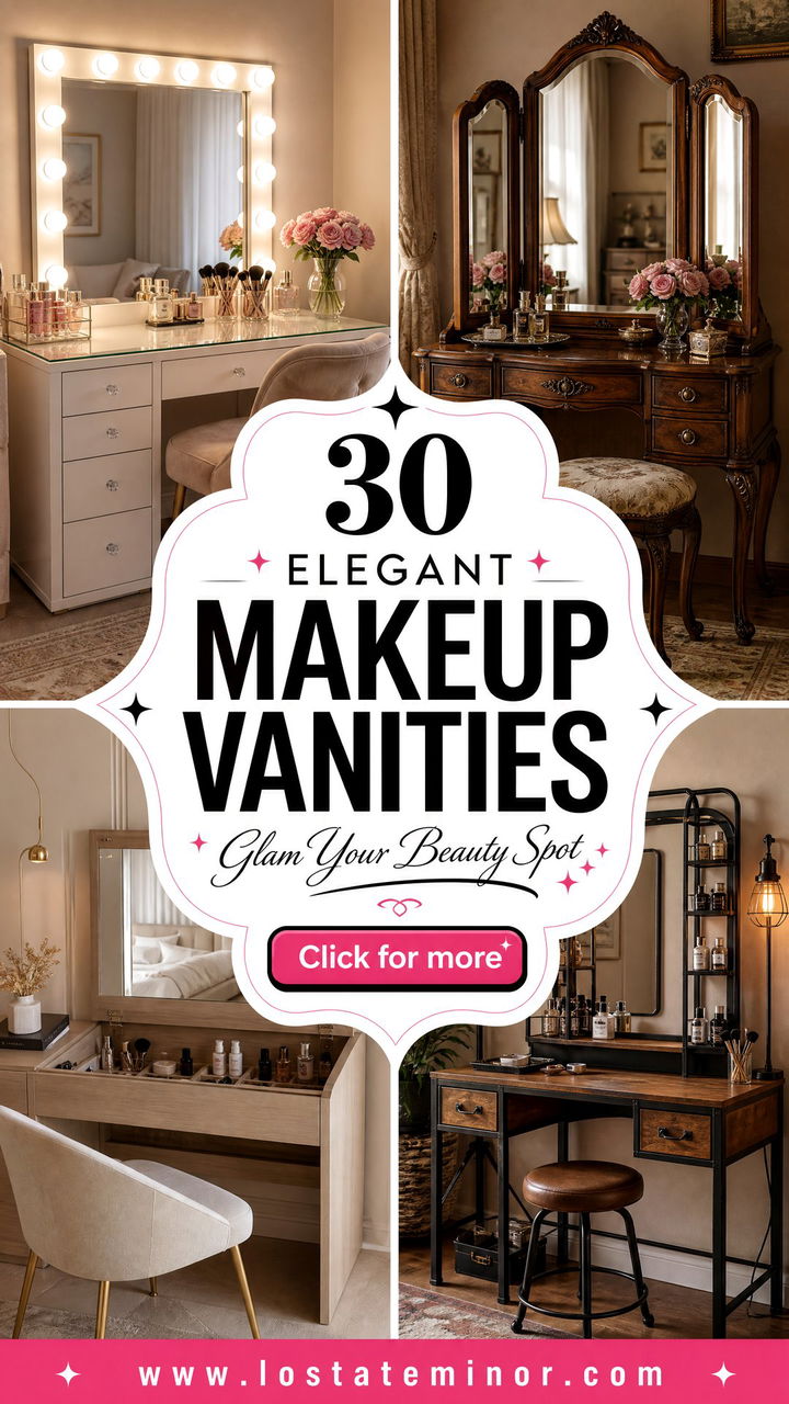 30 Elegant Bedroom Makeup Vanities for Your Beauty Routine - 30 Elegant Bedroom Makeup Vanities for Your Beauty Routine