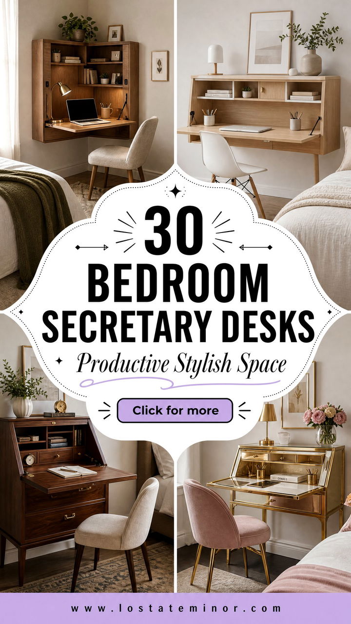 30 Elegant Bedroom Secretary Desks for a Productive Space - 30 Elegant Bedroom Secretary Desks for a Productive Space