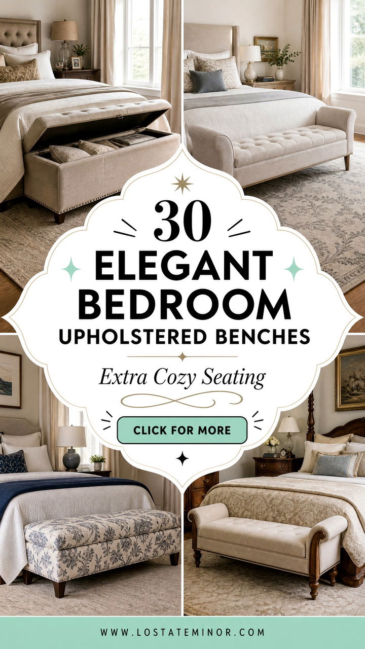 30 Elegant Bedroom Upholstered Benches for Extra Seating - 30 Elegant Bedroom Upholstered Benches for Extra Seating