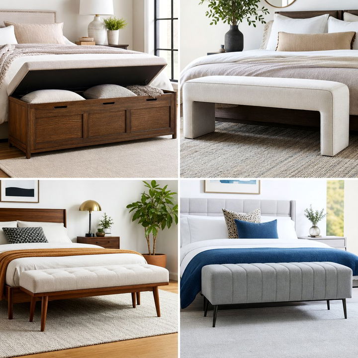 30 Elegant Bedroom Upholstered Benches for Extra Seating